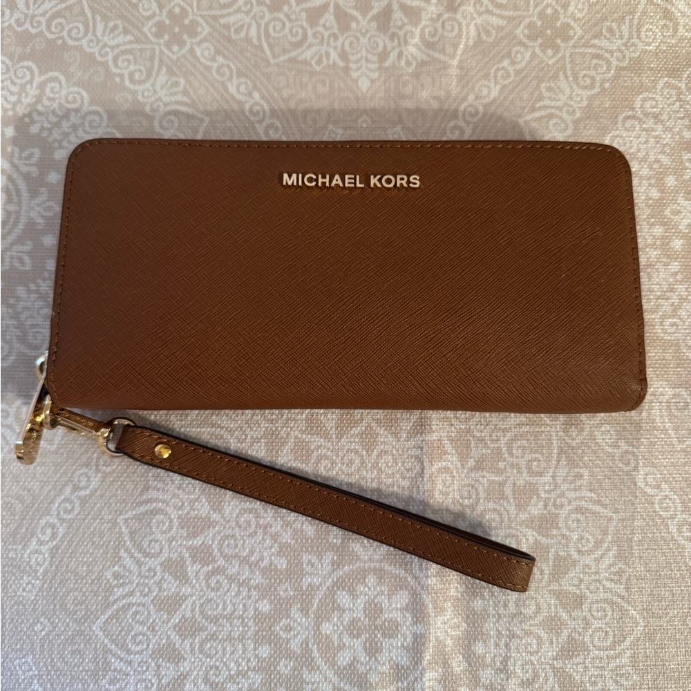 Michael Kors Brown Textured Wallet